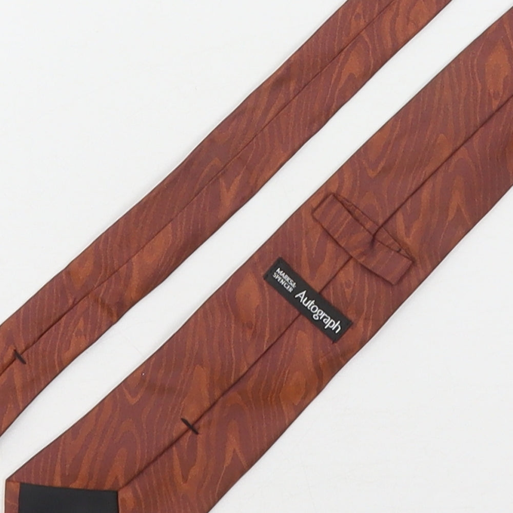 Autograph Mens Bronze Animal Print Silk Pointed Tie One Size