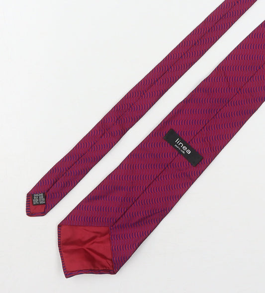 Linea Mens Multicoloured Striped Silk Pointed Tie One Size