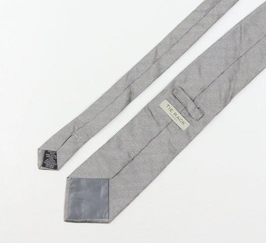 Tie Rack Mens Grey Striped Silk Pointed Tie One Size