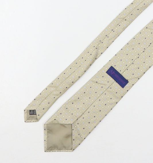 Michelsons Mens Multicoloured Plaids & Checks Silk Pointed Tie One Size