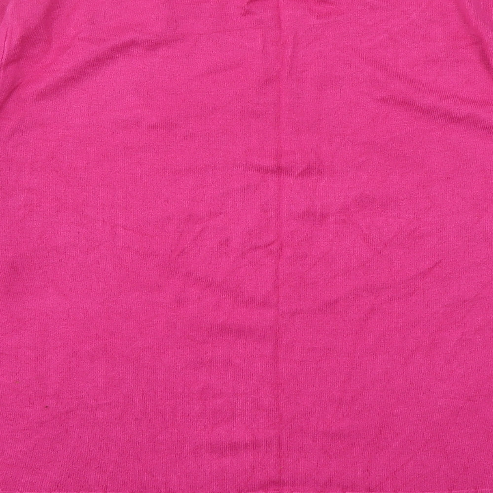 Kaleidoscope Womens Pink Round Neck Viscose Pullover Jumper Size 14