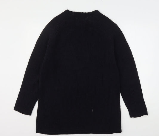 Dissident Mens Black Round Neck Polyester Pullover Jumper Size M