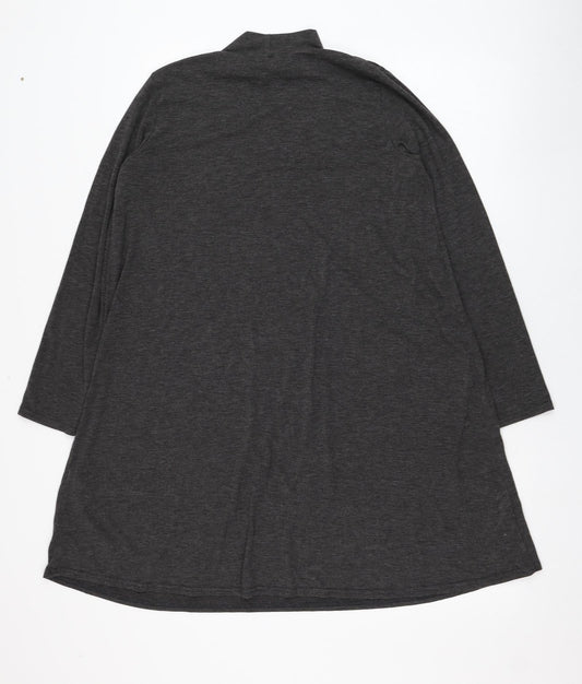 South Womens Grey Polyester Shift Size 10 Mock Neck Pullover