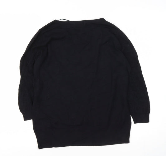 Womens UK Size M H&M Black Pullover Jumper