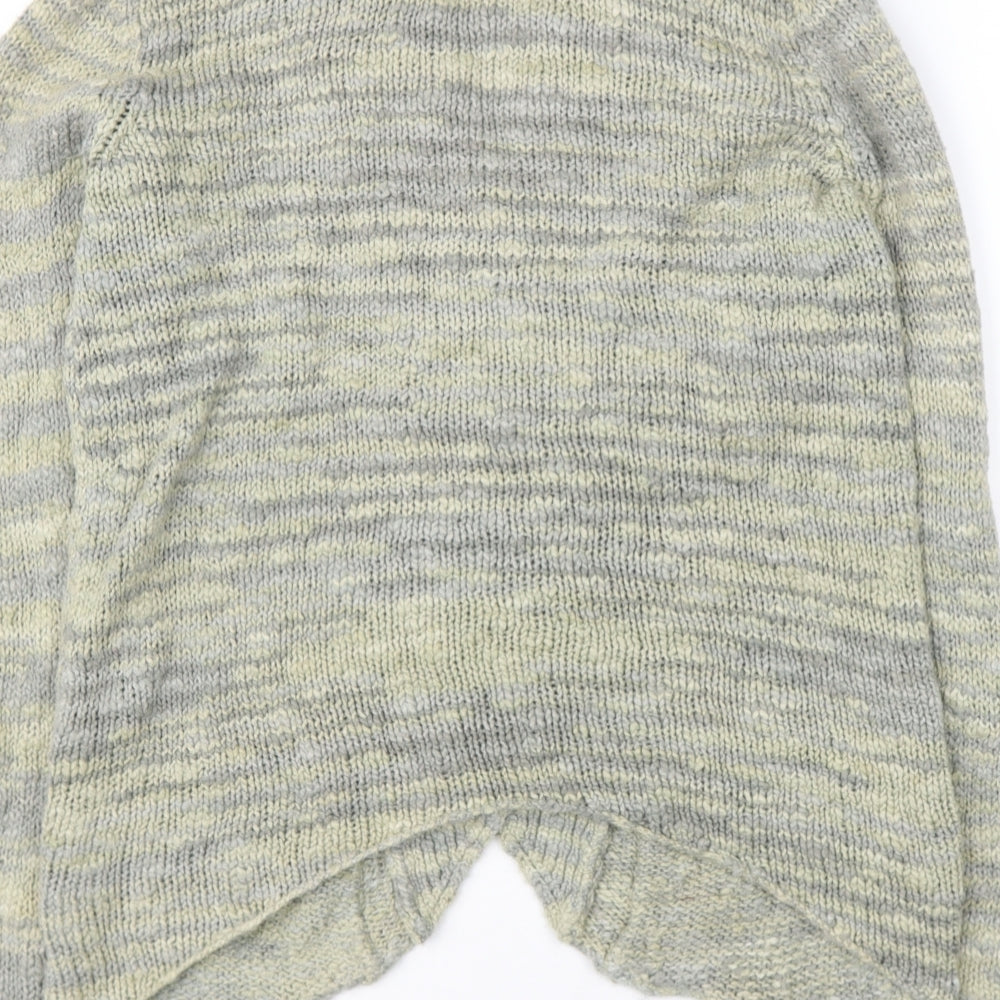 Kimchi Blue Womens Green V-Neck Cotton Cardigan Jumper Size L