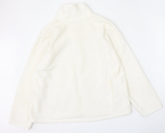 Womens UK Size 16 BM Beige Cardigan Jumper