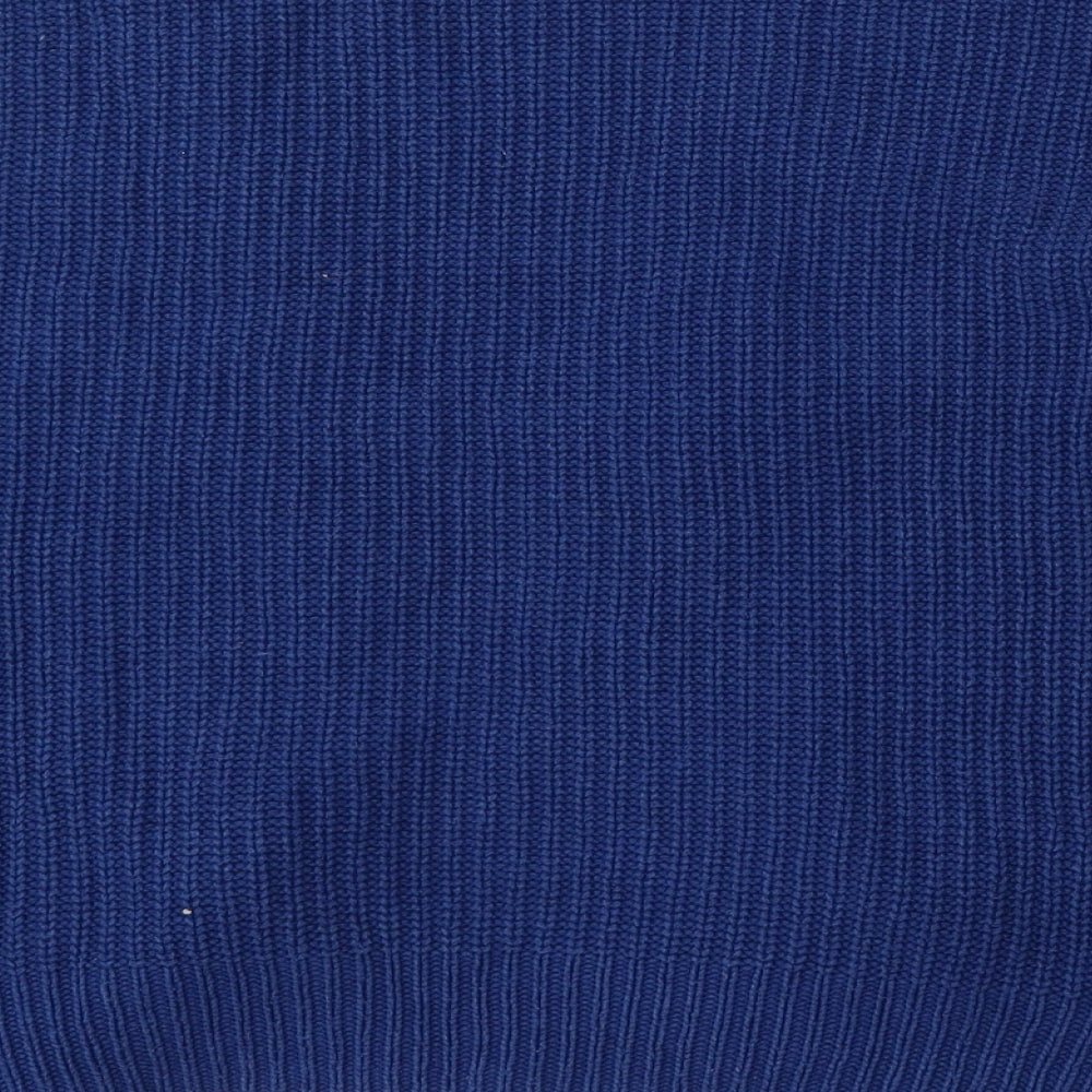 TU Womens Blue V-Neck Cotton Cardigan Jumper Size 10