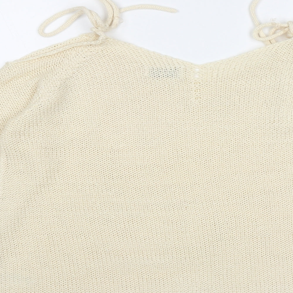 Womens UK Size L Papaya White Pullover Jumper