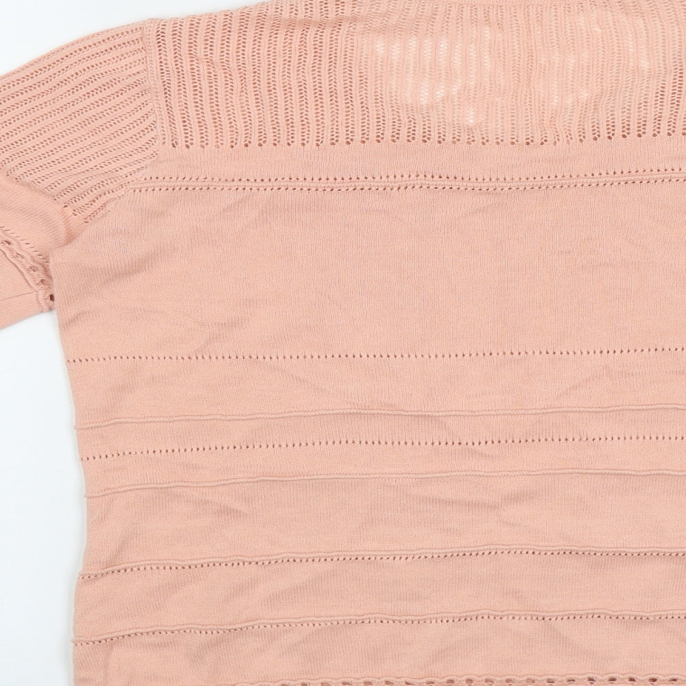 Womens UK Size M Preworn Pink Basic T-Shirt
