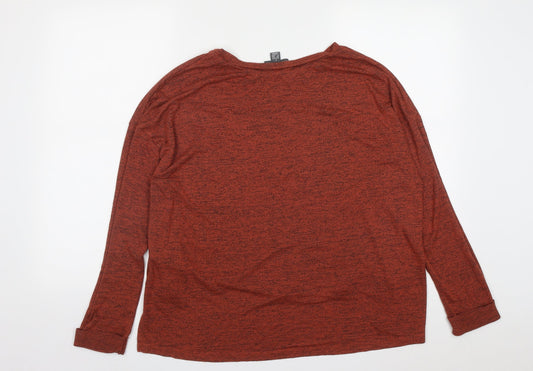 Primark Womens Brown Round Neck Polyester Pullover Jumper Size L - Size 14-16