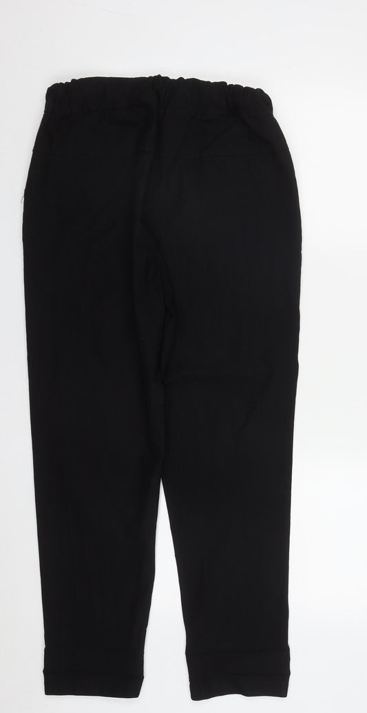 Womens UK Size 3XL Preworn Regular Fit Black Trousers