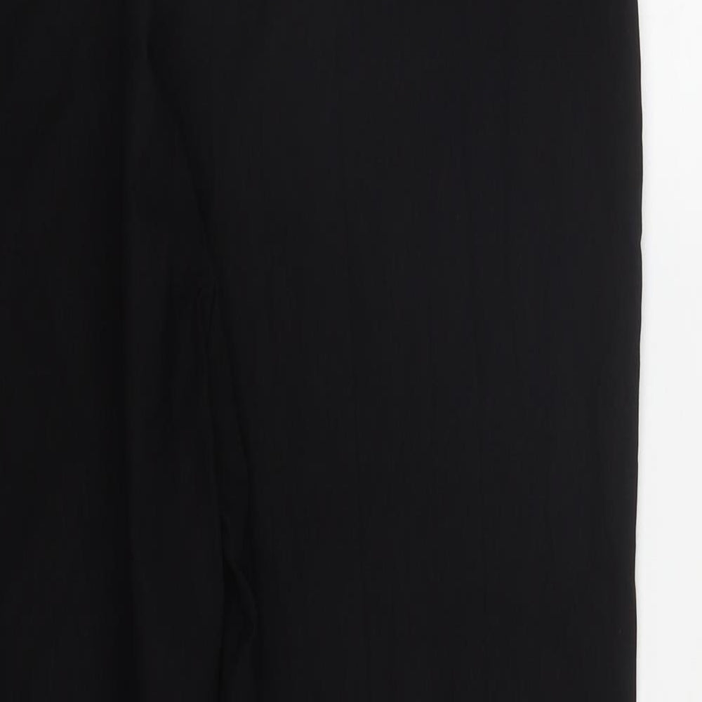 Womens UK Size 3XL Preworn Regular Fit Black Trousers