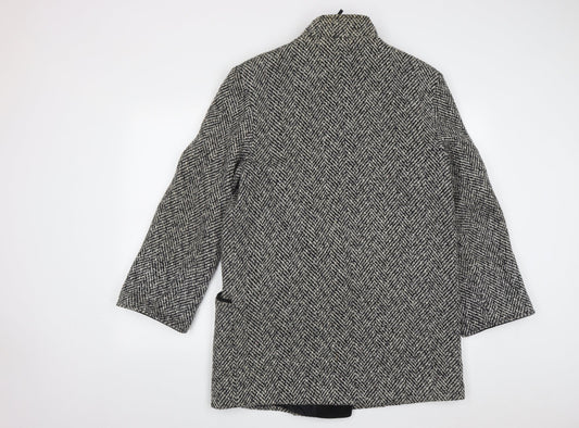 Womens UK Size 14 Debenhams Black Parka Coat