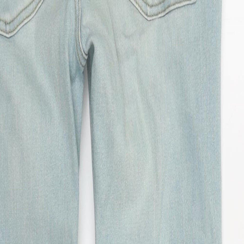ASOS Womens Blue Cotton Straight Jeans Size 30 in L29 in Regular Zip