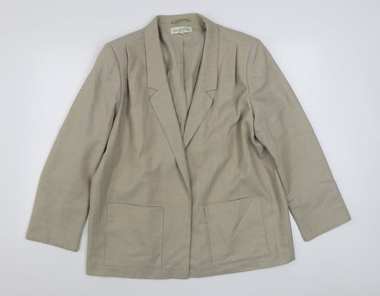 Holmewood Womens Beige Jacket Blazer Size 16