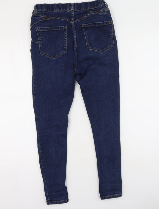 New Look Womens Blue Cotton Skinny Jeans Size 8 L21 in Regular