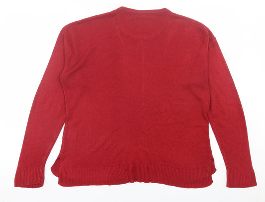 Womens UK Size 14 Select Red Pullover Jumper