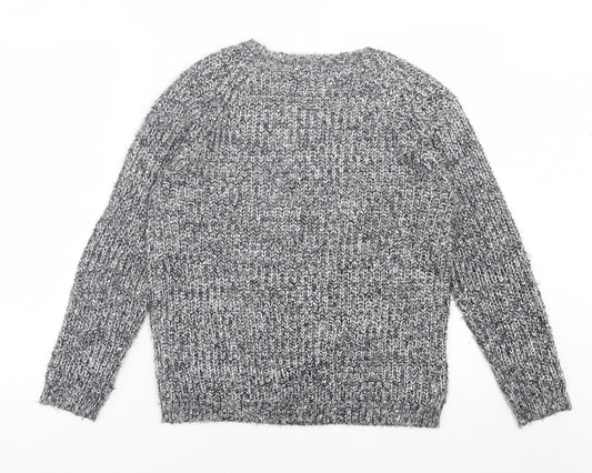 Atmosphere Womens Grey Crew Neck Acrylic Pullover Jumper Size 8