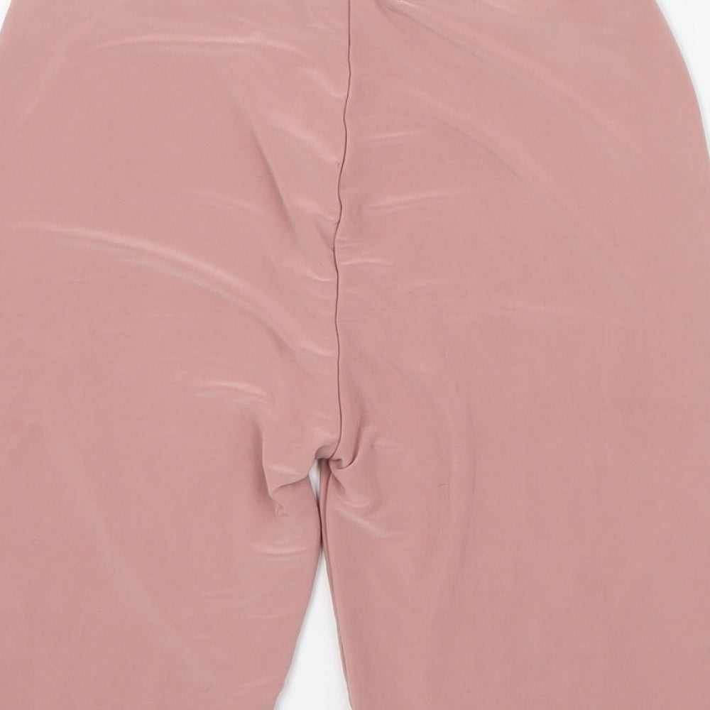 PRETTYLITTLETHING Womens Pink  Polyester Hot Pants Shorts Size 6 L9 in Regular Pull On