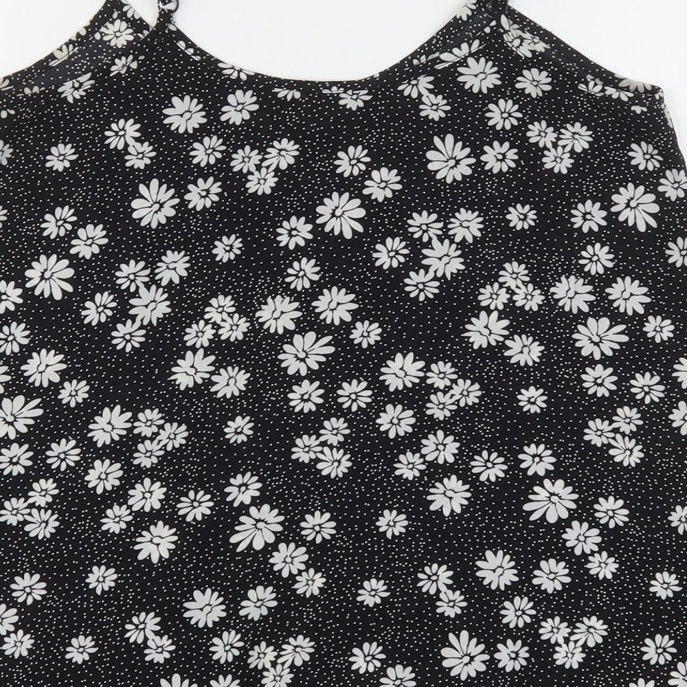 F&F Womens Multicoloured Floral Polyester Camisole Blouse Size 8 Round Neck