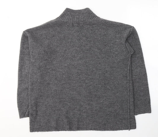 Primark Womens Grey Round Neck Acrylic Pullover Jumper Size 12