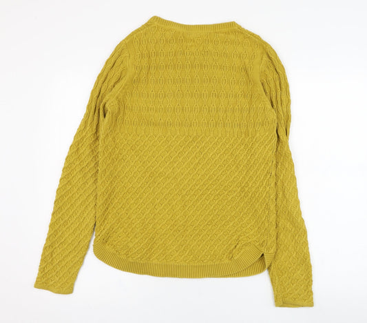 Womens UK Size S EWM Yellow Pullover Jumper