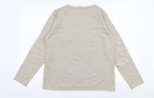 Womens UK Size M BM Collection Gold Pullover Jumper