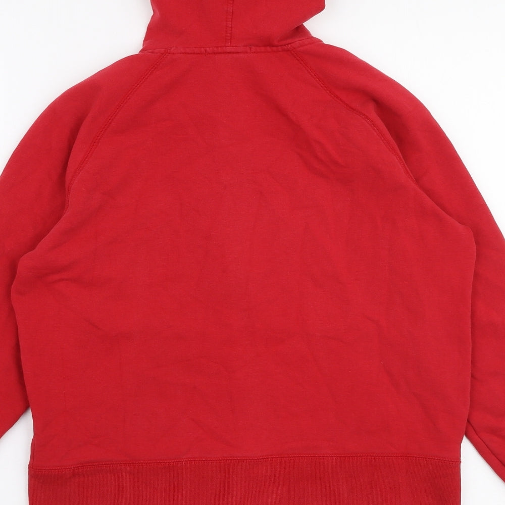 Gap Womens Red Cotton Full Zip Hoodie Size XS Zip