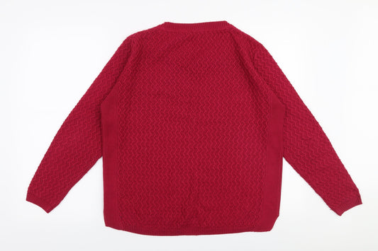 Womens UK Size M Isle Pink Pullover Jumper