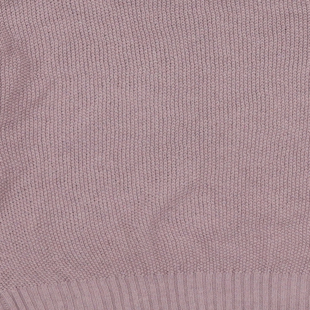 SheIn Womens Purple Boat Neck  Polyester Pullover Jumper Size L