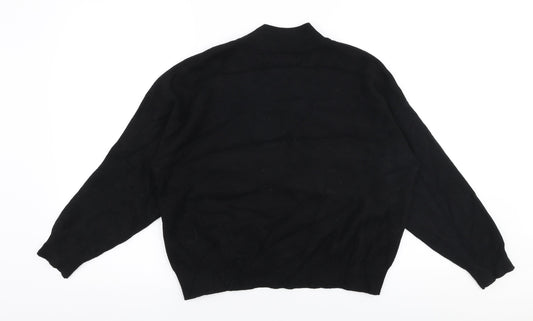 Primark Womens Black High Neck Viscose Pullover Jumper Size M