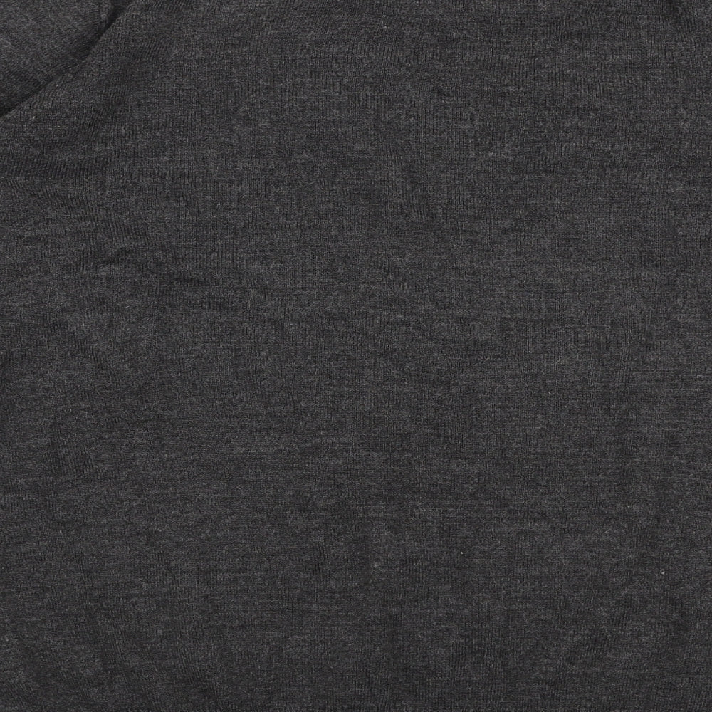 TU Mens Grey Round Neck  Acrylic Pullover Jumper Size L