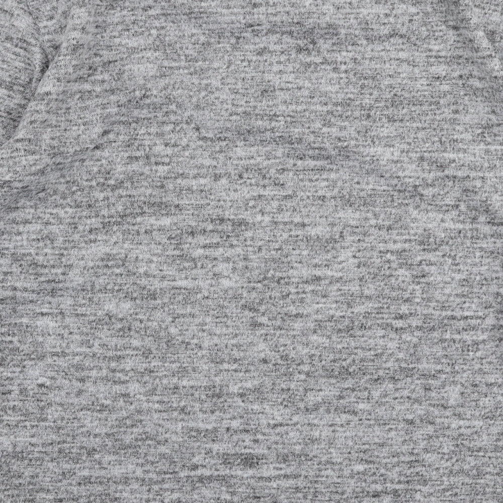 Brave Soul Mens Grey Round Neck Polyester Pullover Jumper Size L