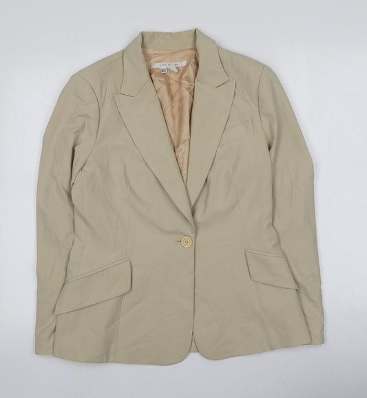 Womens UK Size 42 Zara Beige Jacket