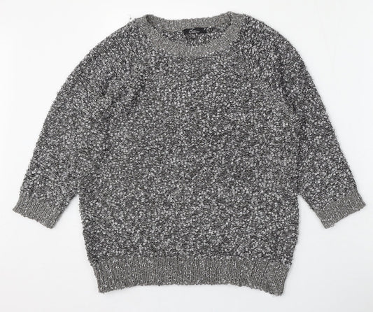 Womens UK Size M BM Collection Grey Pullover Jumper
