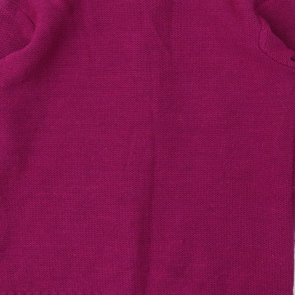 Womens UK Size 10 Afibel Purple Full Zip Jumper