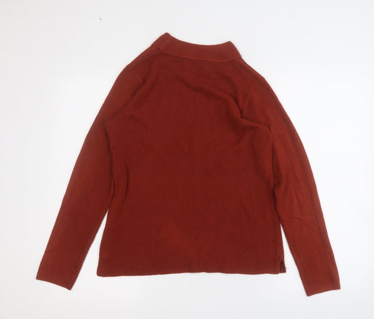 Womens UK Size 12 Papaya Orange Pullover Jumper