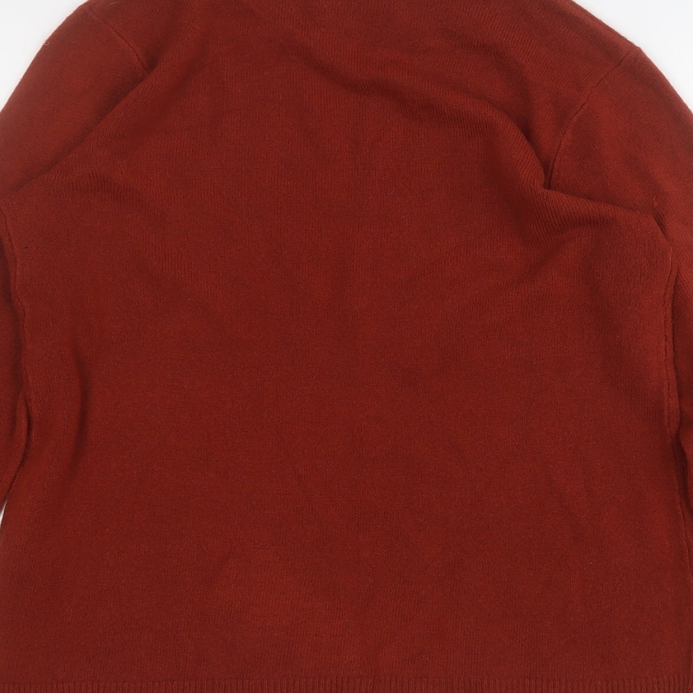 Womens UK Size 12 Papaya Orange Pullover Jumper
