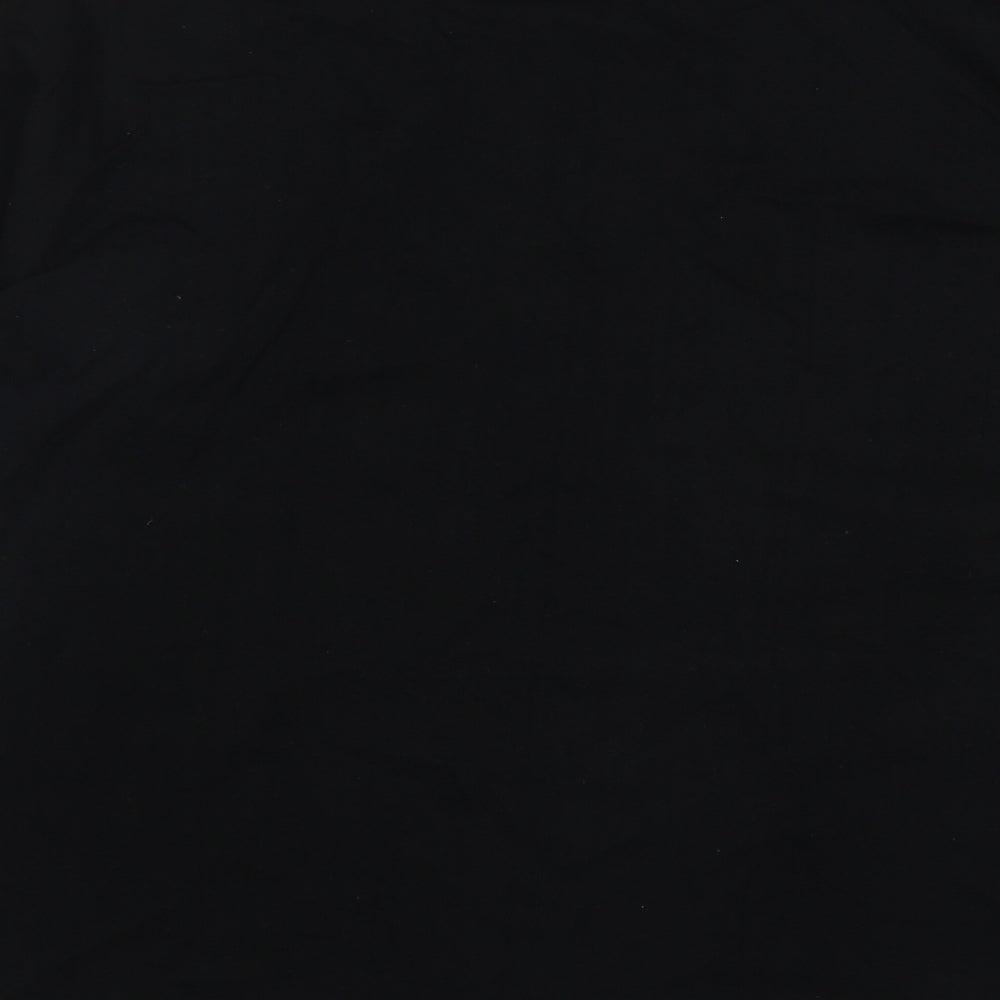 HeyBig Mens Black Cotton Polo Size 2XL Round Neck