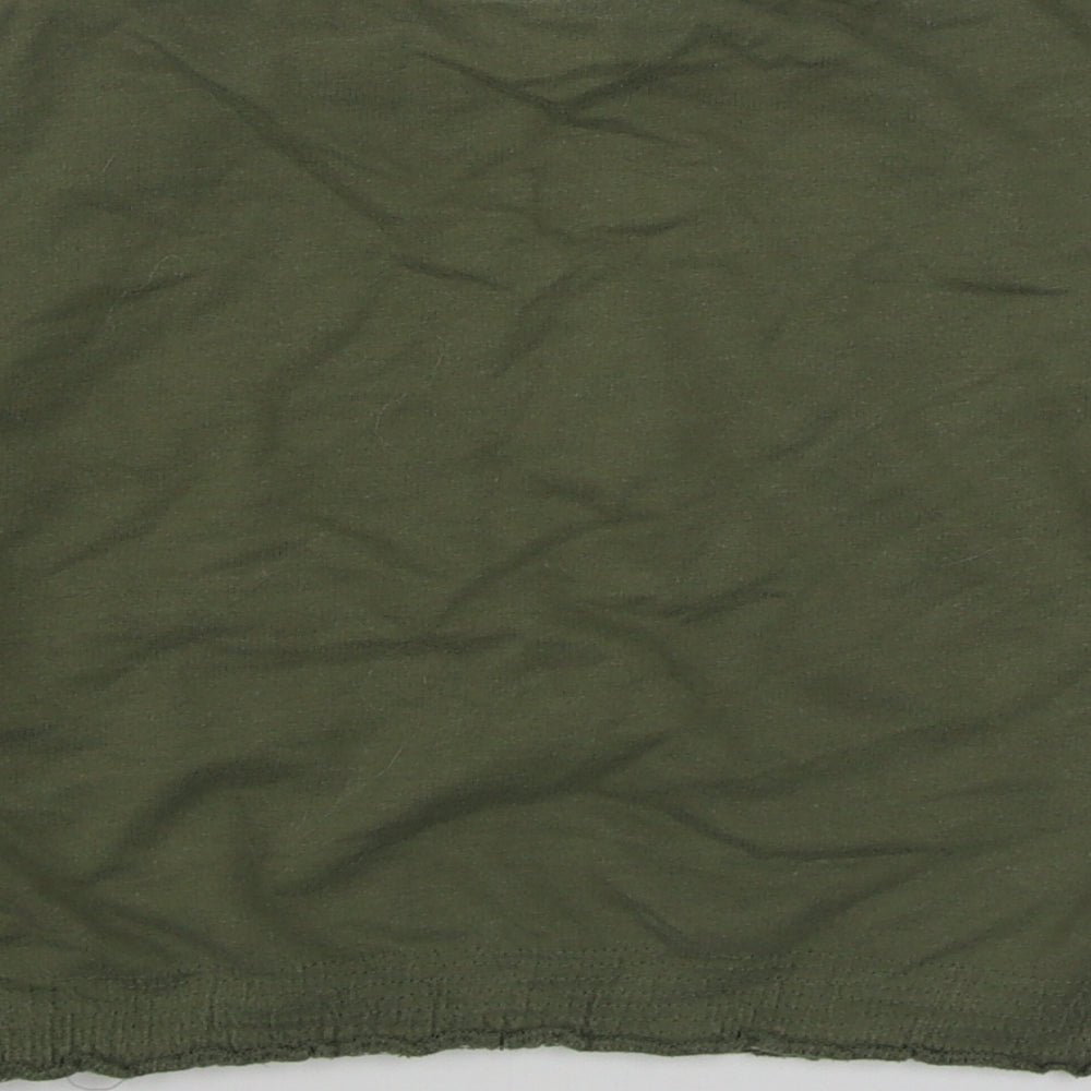 H&M Girls Green Cotton Pullover Sweatshirt Size 9-10 Years Pullover