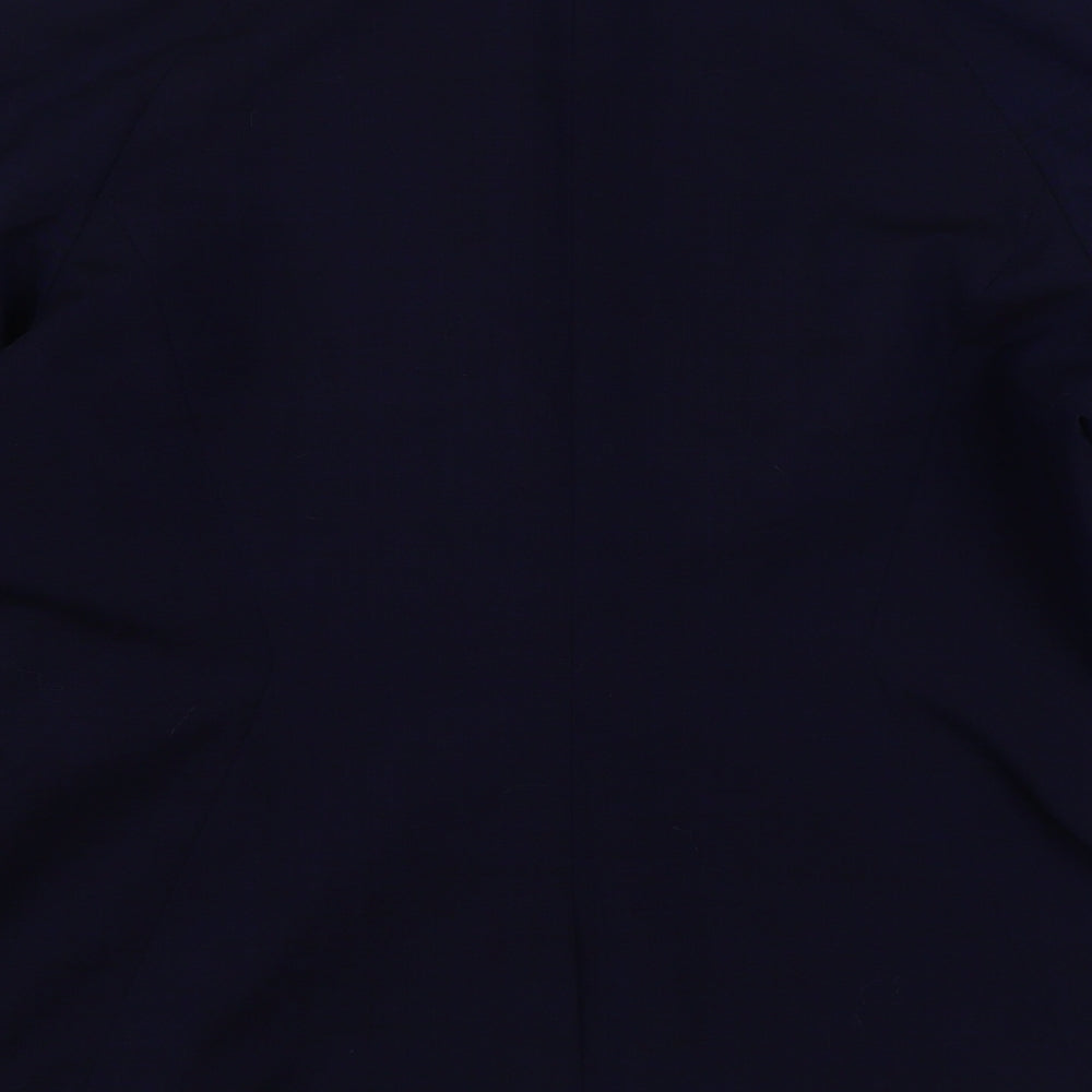 Preworn Womens Blue Polyester Jacket Blazer Size 22