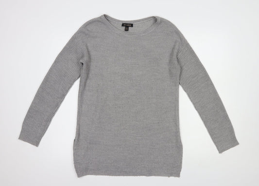 Womens UK Size M QED London Grey Tunic Jumper