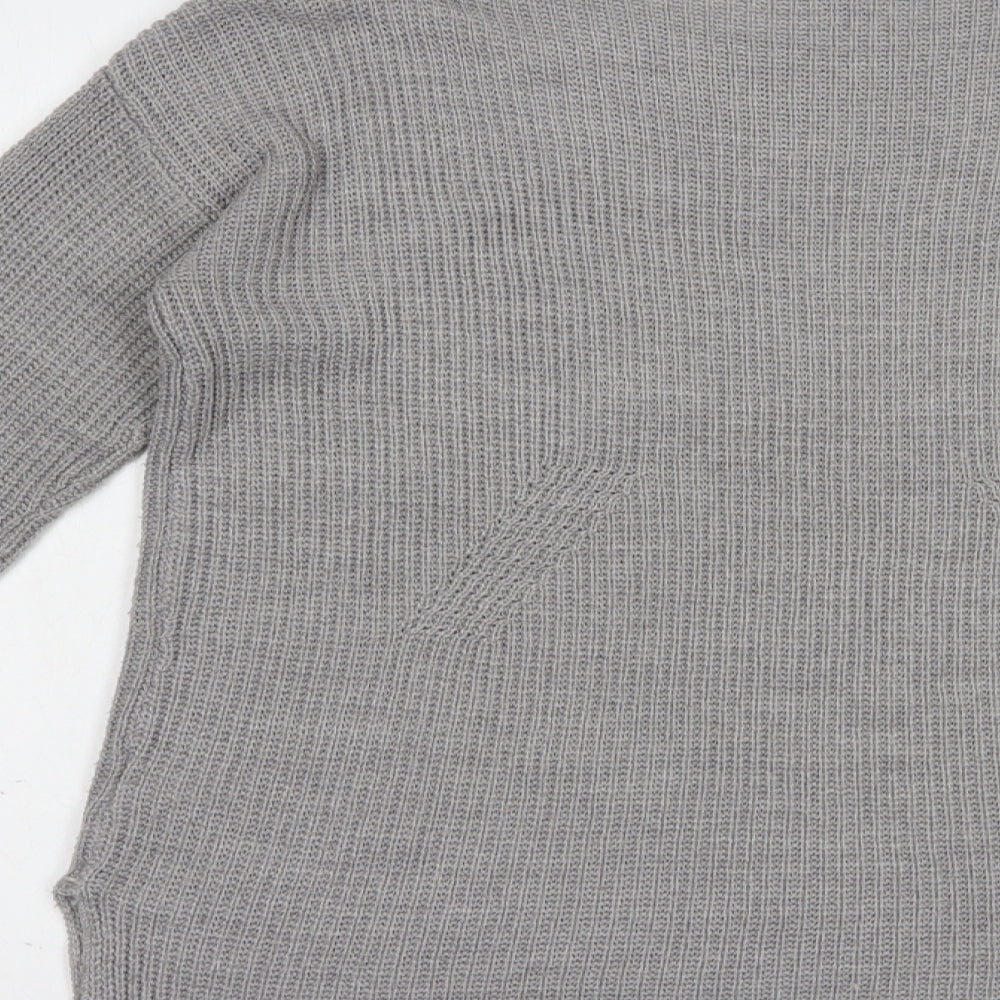 Womens UK Size M QED London Grey Tunic Jumper