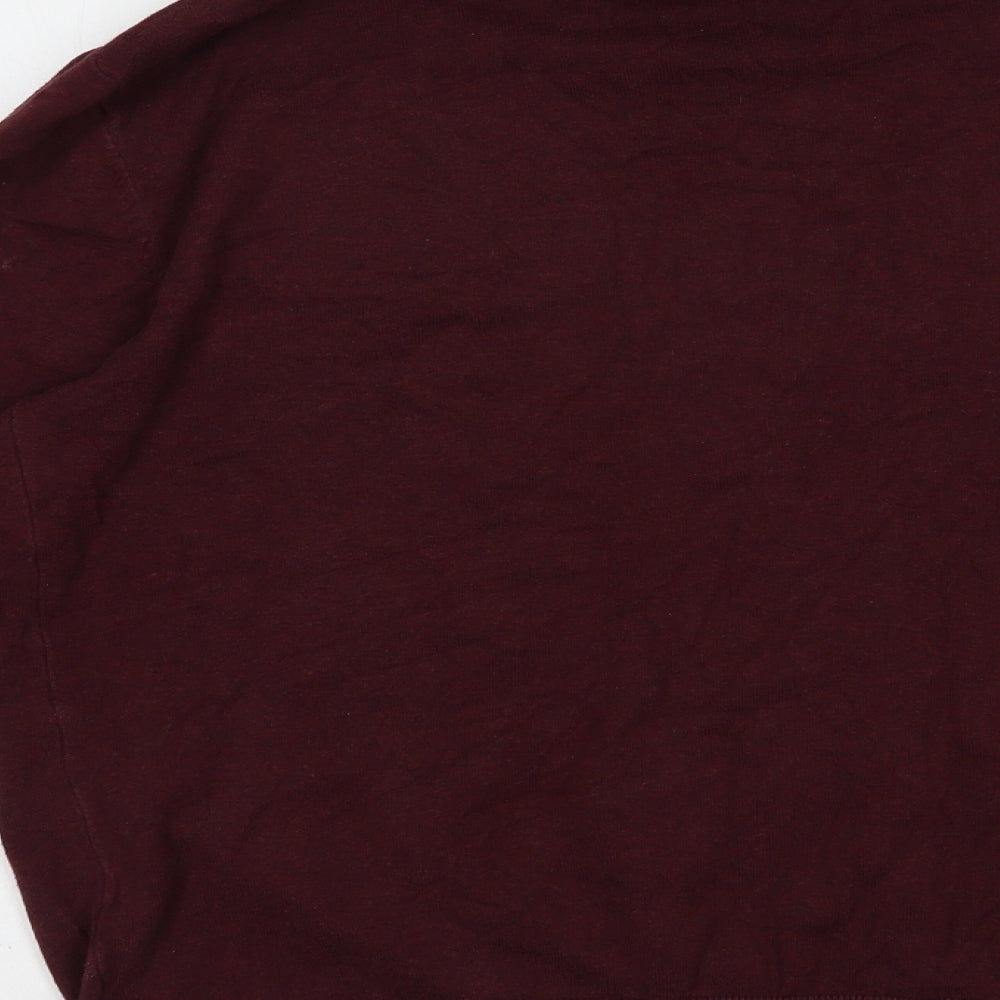 NEXT Mens Purple Roll Neck Cotton Pullover Jumper Size L