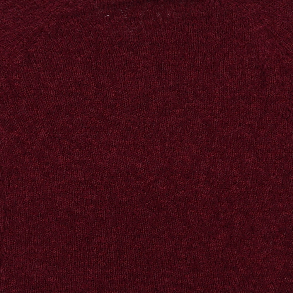 Absolutely Famous Womens Purple V-Neck Polyester Pullover Jumper Size XL