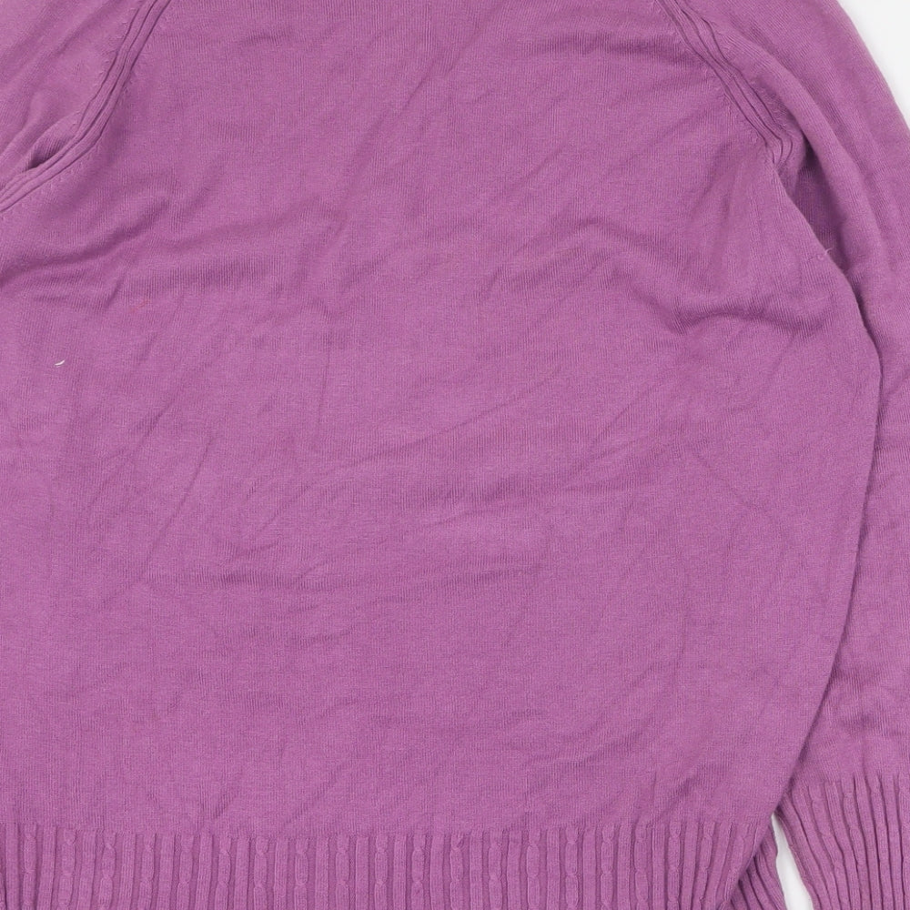 Womens UK Size M CC Purple Pullover Jumper