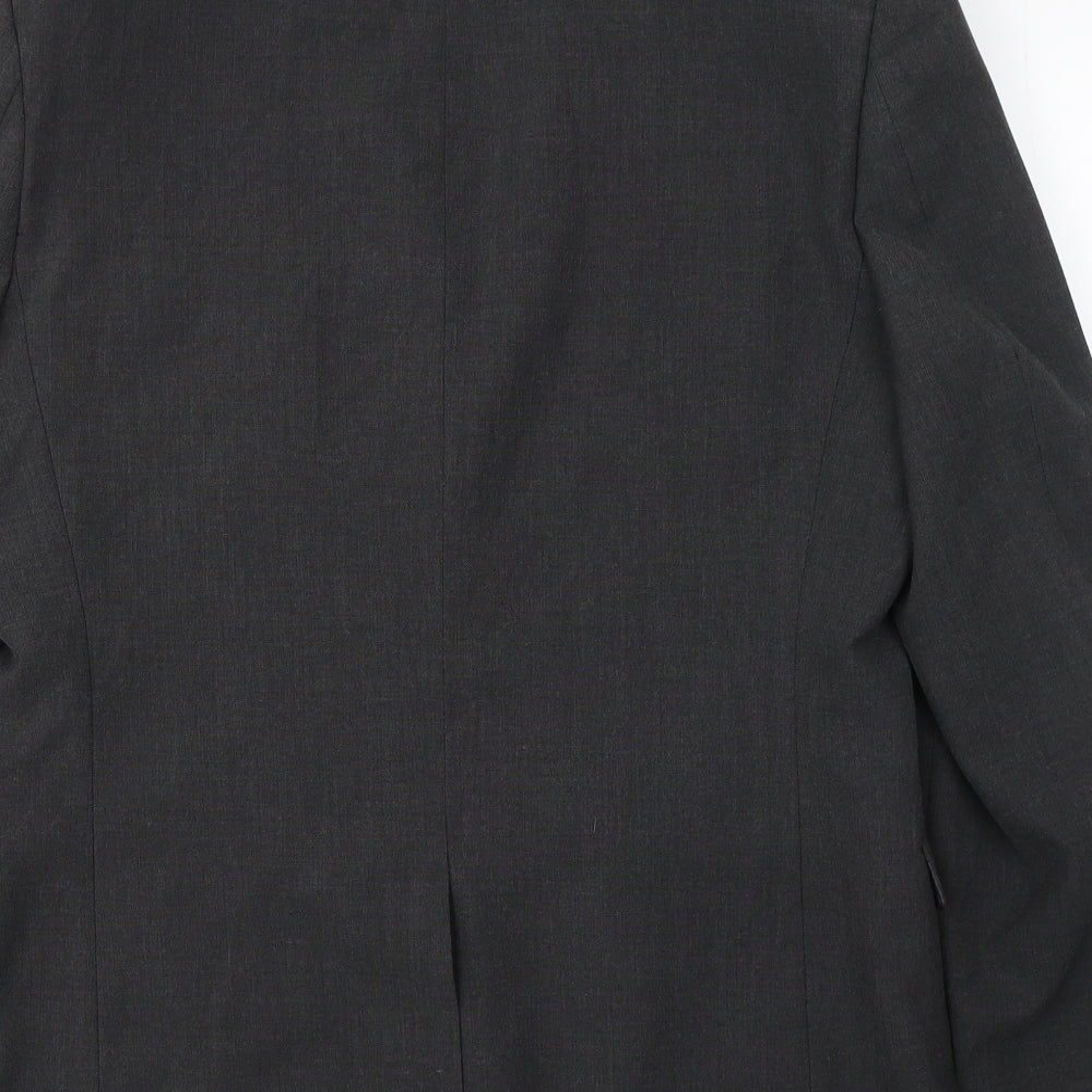 George Mens Grey Polyester Jacket Suit Jacket Size 40