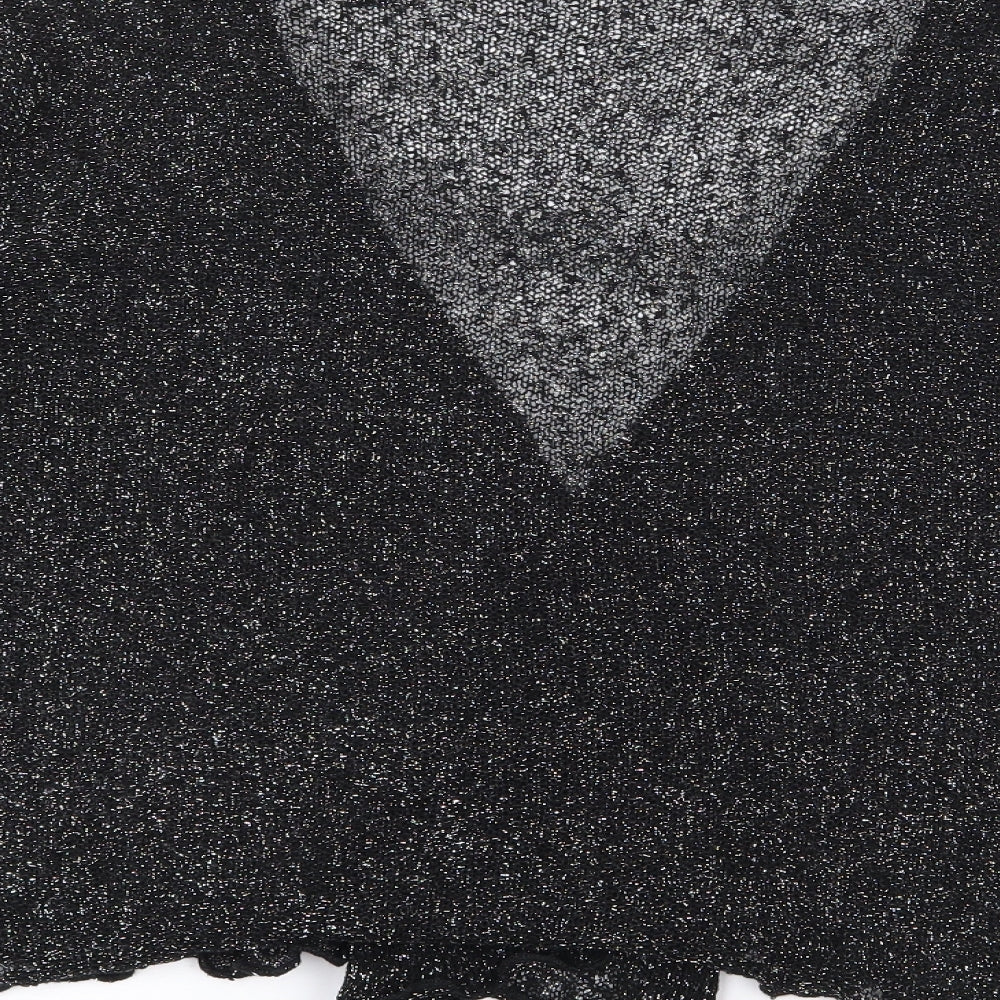 Womens UK Size One Size After Dark Black Cardigan Jumper