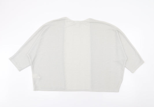 Womens UK Size M Monki Silver Cardigan Jumper