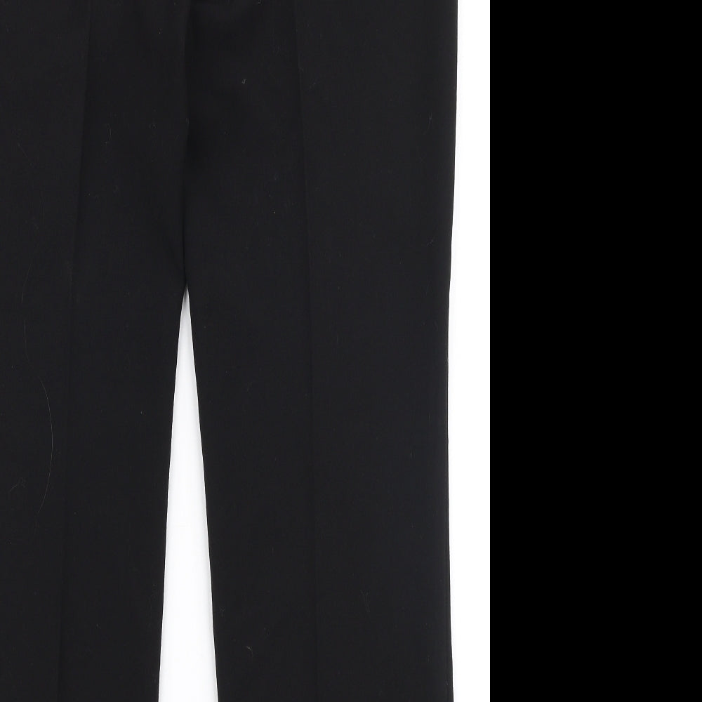 F&F Womens Black Polyester Trousers Size 12 L28 in Regular Zip